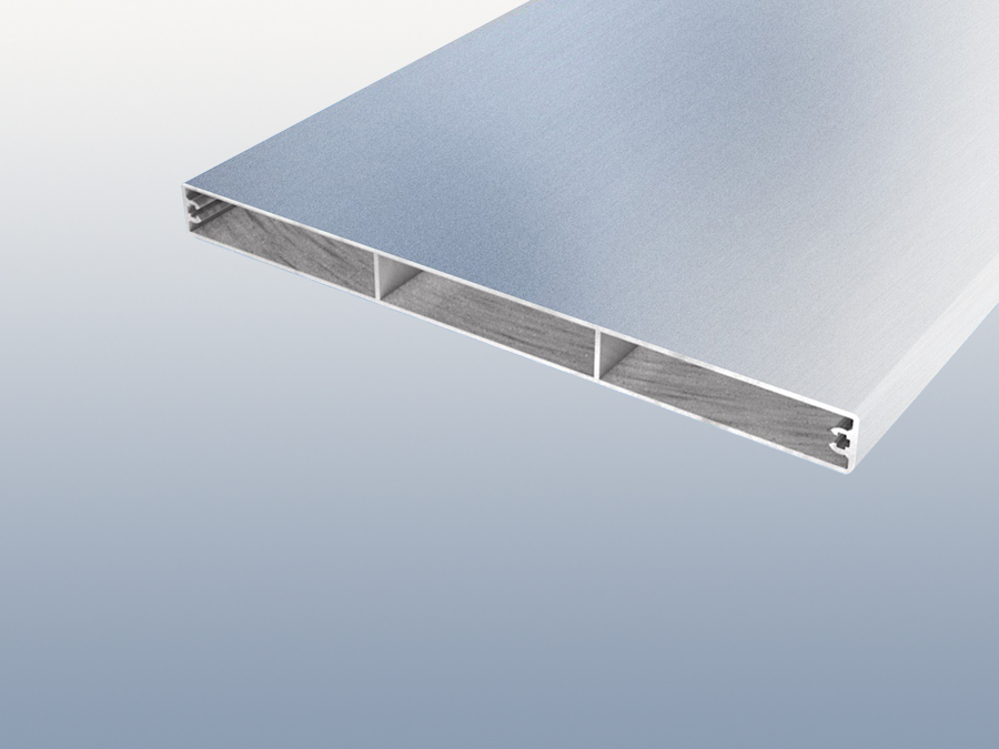 Aluminium Balkonbrett 16mm weiß mit Seidenglanz 
